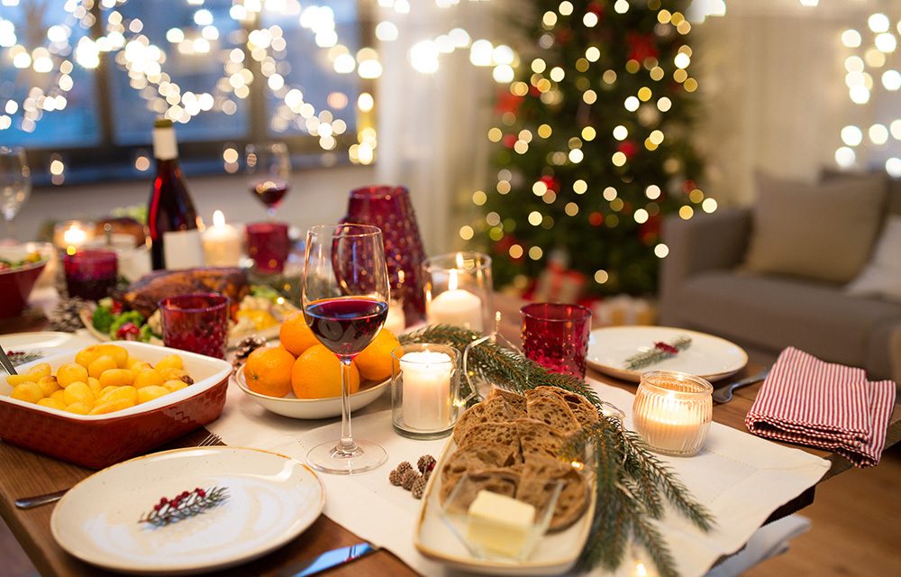 Weihnachtstafel kalorienbewusst decken