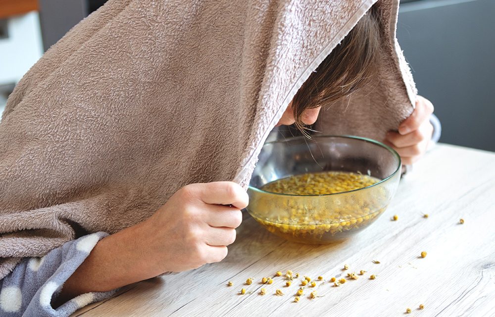 Mit Kräutern und Dampf gegen Halsschmerzen